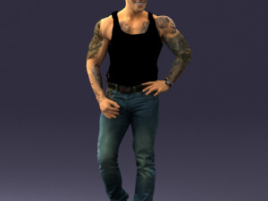 man in t-shirt 0174 Modèle 3D