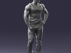 man in t-shirt 0174 Modèle 3D