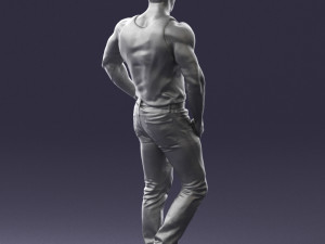 man in t-shirt 0174 Modèle 3D