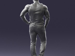 man in t-shirt 0174 Modèle 3D