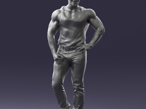 man in t-shirt 0174 Modèle 3D
