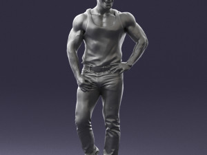 man in t-shirt 0174 Modèle 3D