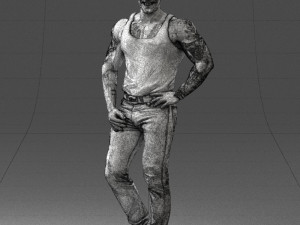 man in t-shirt 0174 Modèle 3D