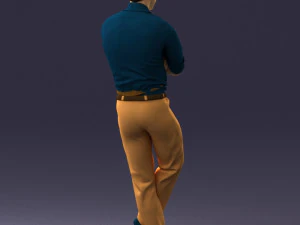 000511 Casual Stylish Man Standing Confident Male Character 3D Model