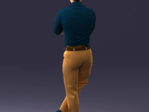 000511 Casual Stylish Man Standing Confident Male Character 3D Model