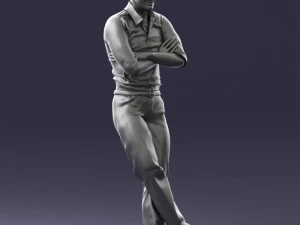 000511 Casual Stylish Man Standing Confident Male Character 3D Model