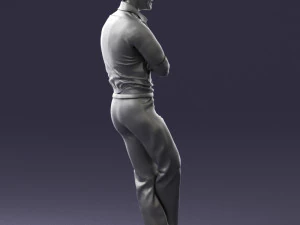 000511 Casual Stylish Man Standing Confident Male Character 3D Model