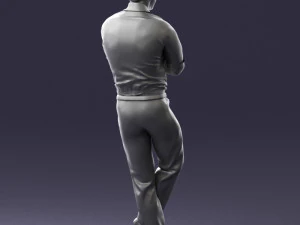 000511 Casual Stylish Man Standing Confident Male Character 3D Model