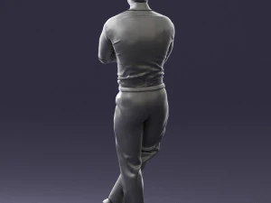 000511 Casual Stylish Man Standing Confident Male Character 3D Model