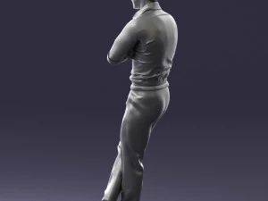 000511 Casual Stylish Man Standing Confident Male Character 3D Model