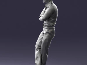 000511 Casual Stylish Man Standing Confident Male Character 3D Model