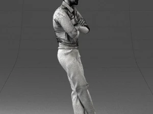 000511 Casual Stylish Man Standing Confident Male Character 3D Model