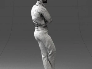 000511 Casual Stylish Man Standing Confident Male Character 3D Model
