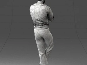 000511 Casual Stylish Man Standing Confident Male Character 3D Model