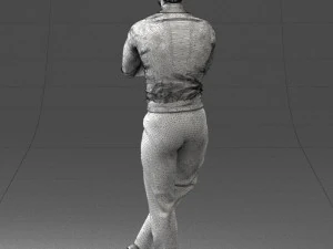 000511 Casual Stylish Man Standing Confident Male Character 3D Model