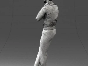 000511 Casual Stylish Man Standing Confident Male Character 3D Model