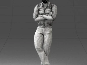 000511 Casual Stylish Man Standing Confident Male Character 3D Model