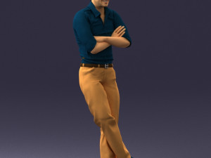 man in pose 0175 3d print ready Model do druku 3D