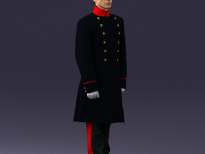 man in black suit 0179 3D 모델