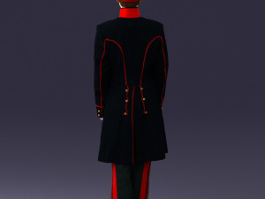 man in black suit 0179 3D 모델