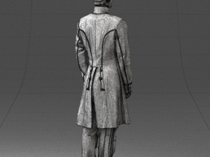 man in black suit 0179 3D 모델