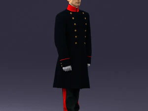 000515 Uniformed Doorman Character Hotel Staff or Guard 3d print ready 3D Print Model
