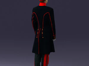 000515 Uniformed Doorman Character Hotel Staff or Guard 3d print ready 3D Print Model