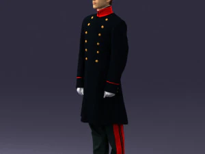 000515 Uniformed Doorman Character Hotel Staff or Guard 3d print ready 3D Print Model