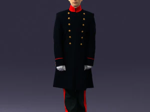 000515 Uniformed Doorman Character Hotel Staff or Guard 3d print ready 3D Print Model