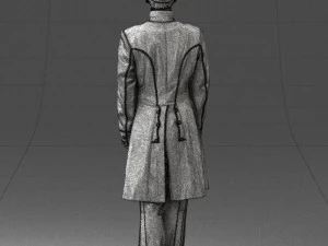 000515 Uniformed Doorman Character Hotel Staff or Guard 3d print ready 3D Print Model