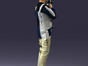 000516 Sport Shooter Character with Rifle Competitive Shooting Athlete 3d print ready 3D Print Model