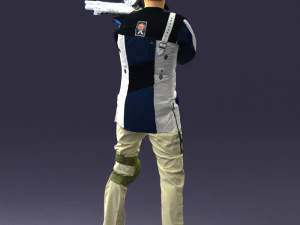 000516 Sport Shooter Character with Rifle Competitive Shooting Athlete 3d print ready 3D Print Model