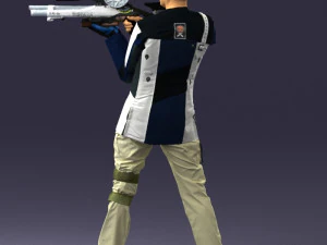000516 Sport Shooter Character with Rifle Competitive Shooting Athlete 3d print ready 3D Print Model
