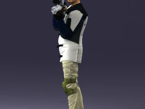 000516 Sport Shooter Character with Rifle Competitive Shooting Athlete 3d print ready 3D Print Model