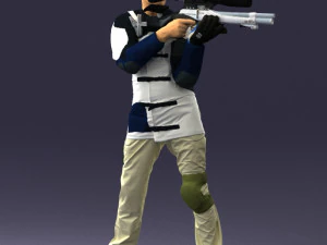 000516 Sport Shooter Character with Rifle Competitive Shooting Athlete 3d print ready 3D Print Model