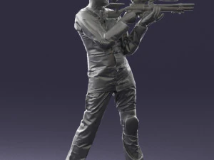 000516 Sport Shooter Character with Rifle Competitive Shooting Athlete 3d print ready 3D Print Model