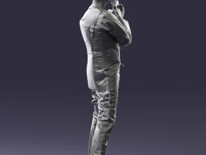 000516 Sport Shooter Character with Rifle Competitive Shooting Athlete 3d print ready 3D Print Model