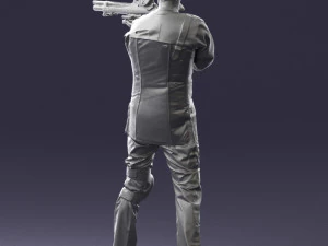 000516 Sport Shooter Character with Rifle Competitive Shooting Athlete 3d print ready 3D Print Model