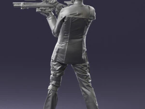 000516 Sport Shooter Character with Rifle Competitive Shooting Athlete 3d print ready 3D Print Model