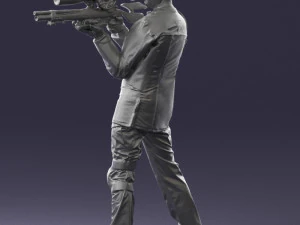 000516 Sport Shooter Character with Rifle Competitive Shooting Athlete 3d print ready 3D Print Model