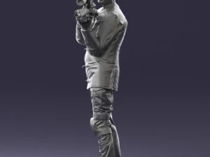 000516 Sport Shooter Character with Rifle Competitive Shooting Athlete 3d print ready 3D Print Model
