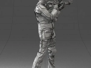 000516 Sport Shooter Character with Rifle Competitive Shooting Athlete 3d print ready 3D Print Model