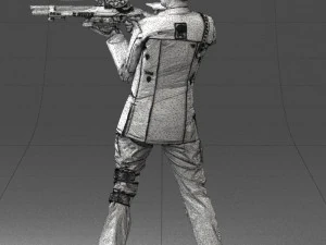 000516 Sport Shooter Character with Rifle Competitive Shooting Athlete 3d print ready 3D Print Model