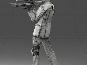 000516 Sport Shooter Character with Rifle Competitive Shooting Athlete 3d print ready 3D Print Model