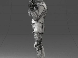 000516 Sport Shooter Character with Rifle Competitive Shooting Athlete 3d print ready 3D Print Model