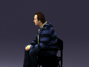 man on chair 0182 Model 3D