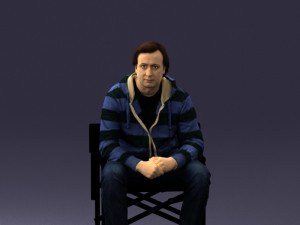 man on chair 0182 Model 3D