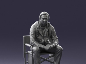 man on chair 0182 Model 3D
