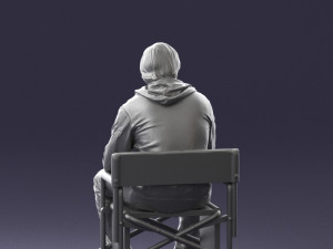 man on chair 0182 Model 3D