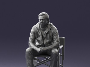man on chair 0182 Model 3D